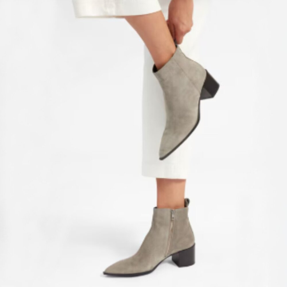 Everlane The Boss Gray Suede Leather Boots | Size 8 - Picture 4 of 11